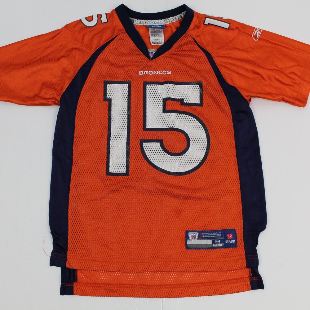 Reebok On Field Denver Broncos Tim Tebow #15 Jersey Orange Youth Size Medium